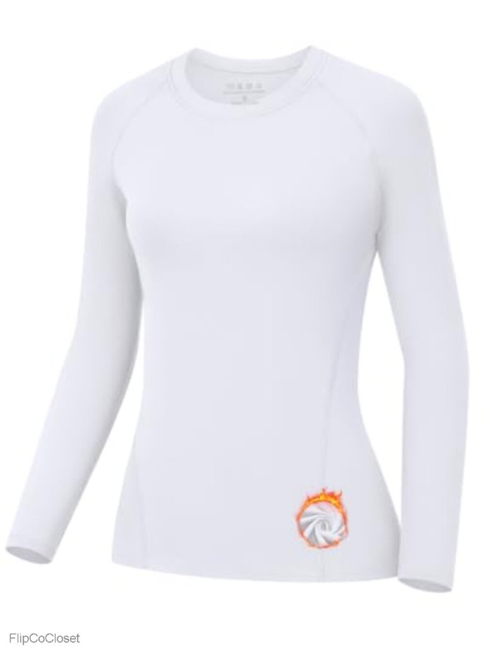 Women's Fleece Lined Thermal Long Sleeve Compression Shirt Base Layer